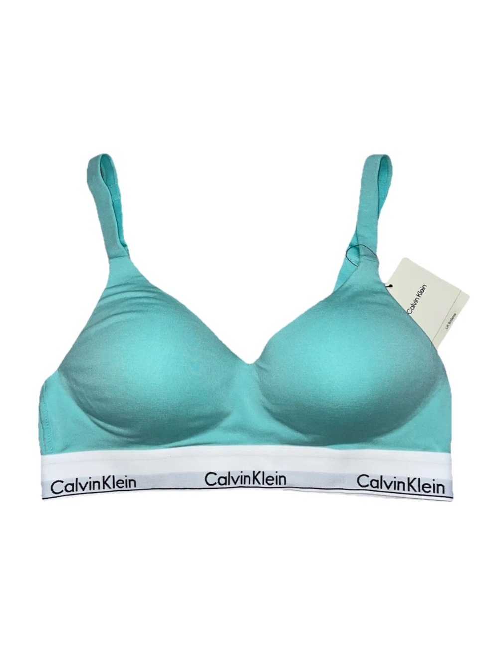 Calvin Klein Icon Full Coverage Lift Bralette Cotton Size Large Mint Green NWT